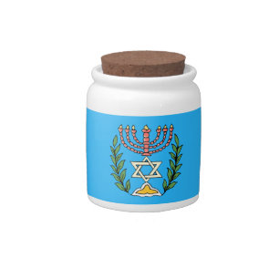 Persian Magen David Menorah Candy Jar