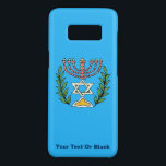 Persian Magen David Menorah Case-Mate Samsung Galaxy S8 Case<br><div class="desc">This image was adapted from an antique Persian Jewish tile and features a menorah with a Magen David (Star of David) framed by olive branches.  The imperfections of the original,  hand-painted image have been preserved. Add your own text.</div>