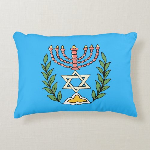 Persian Magen David Menorah Decorative Pillow