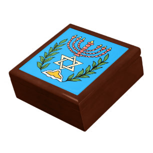 Persian Magen David Menorah Jewelry Box