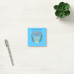 Persian Magen David Menorah Post-it Notes<br><div class="desc">This image was adapted from an antique Persian Jewish tile and features a menorah with a  Magen David (Star of David) framed by olive branches.  The imperfections of the original,  hand-painted image have been preserved. Customize by adding your own text.</div>