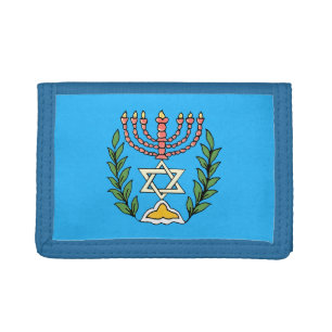 Persian Magen David Menorah Tri-fold Wallet