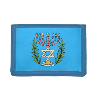 Persian Magen David Menorah Trifold Wallet