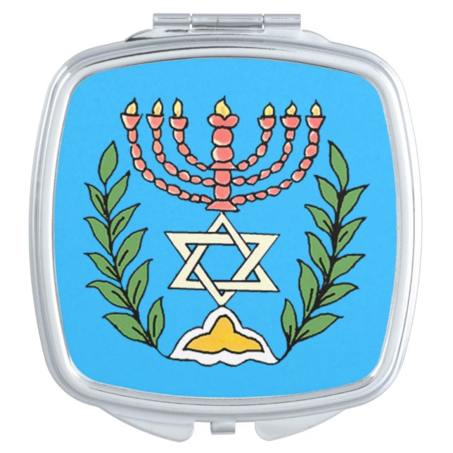 Persian Magen David Menorah Vanity Mirror (Front)