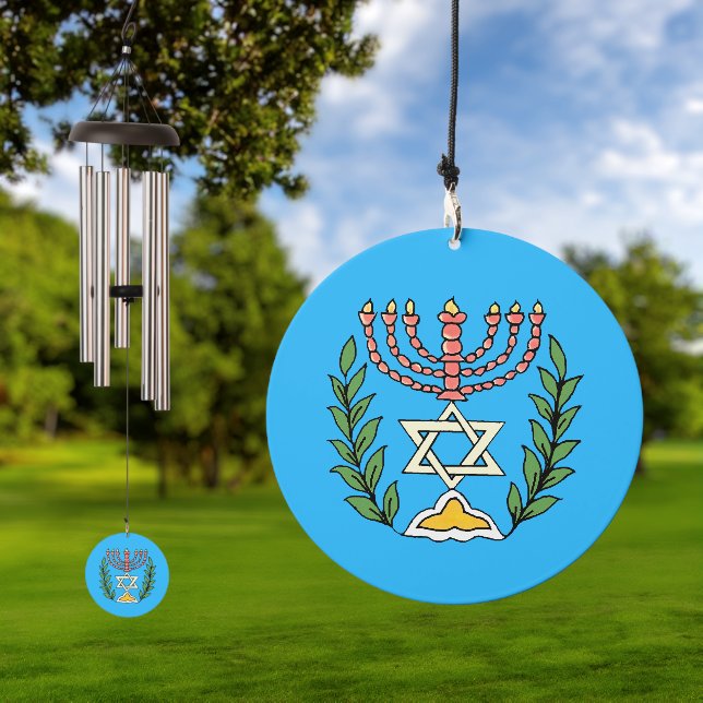 Persian Magen David Menorah  Wind Chime (Outdoor)