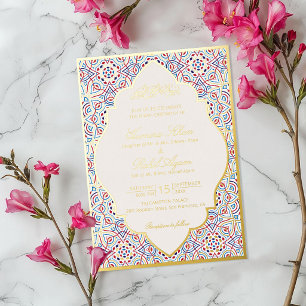Persian Mihrab Artistic Islamic Wedding Foil Invitation