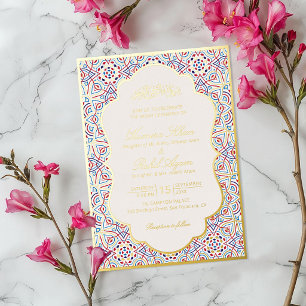 Persian Mihrab Artistic Islamic Wedding Foil Invitation