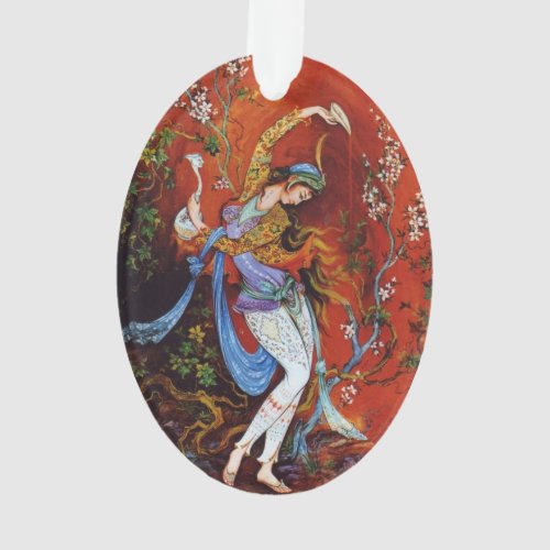 Persian Miniature Dancing Nymph Ornament