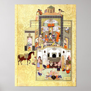 Persian Miniature: The Dervish in the Hammam Poster