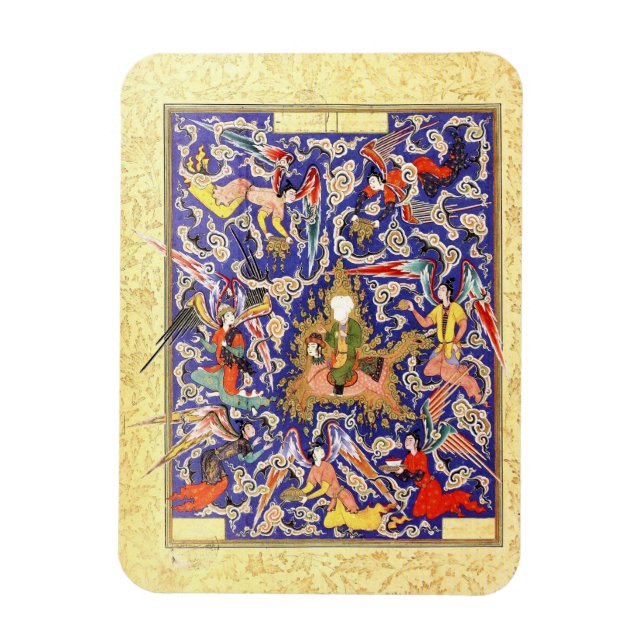 Persian Miniature: The Mi'raj of the Prophet Magnet (Vertical)