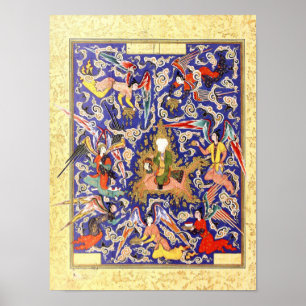 Persian Miniature: The Mi'raj of the Prophet Poster