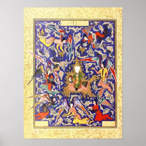 Persian Miniature The Miraj of the Prophet Poster