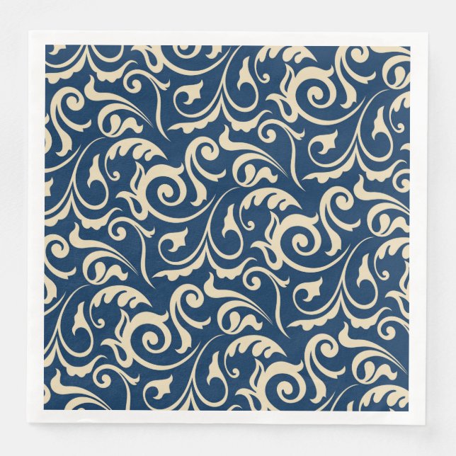 Persian Motifs Inspiration Paper Dinner Napkins (Front)
