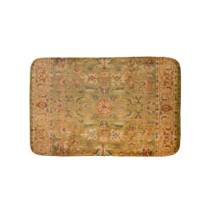Persian Muted Green Yellow Blue  Bath Mat