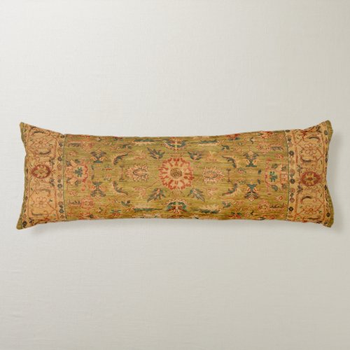 Persian Muted Green Yellow Blue  Body Pillow