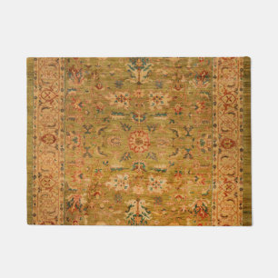 Persian Muted Green Yellow Blue Doormat
