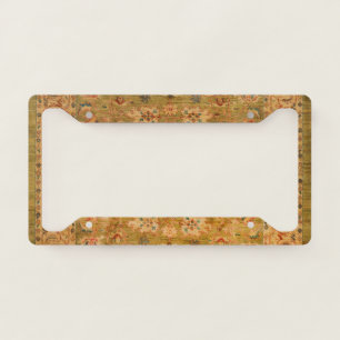 Persian Muted Green Yellow Blue  License Plate Frame