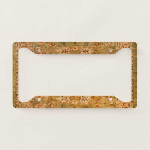 Persian Muted Green Yellow Blue  License Plate Frame