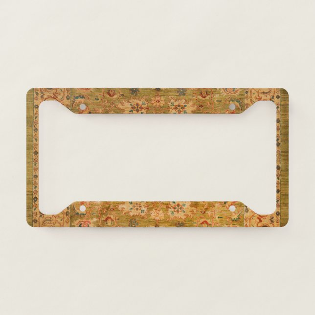 Persian Muted Green Yellow Blue  License Plate Frame (Front)