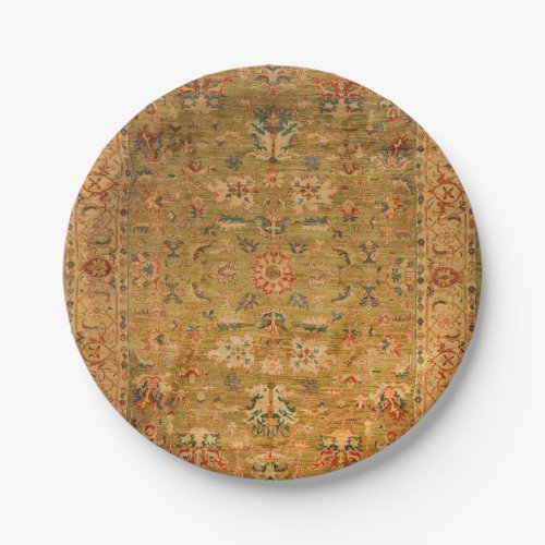 Persian Muted Green Yellow Blue  Paper Plates