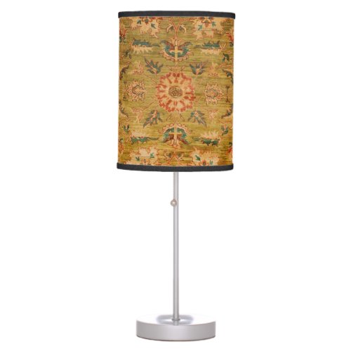 Persian Muted Green Yellow Blue  Table Lamp