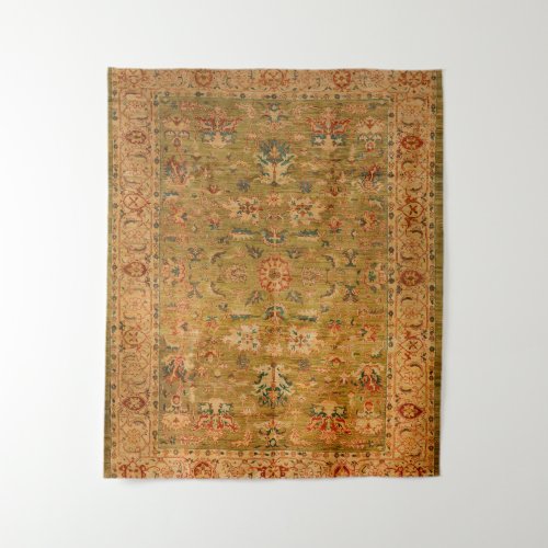 Persian Muted Green Yellow Blue  Tapestry