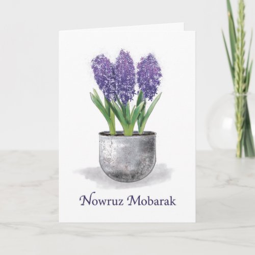Persian New Year Hyacinth Bringing Peace Card