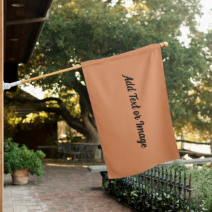 Persian Orange Add Text or Image House Flag