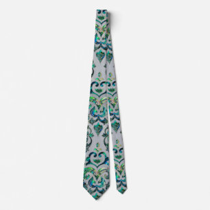 Persian Oriental pattern abalone and pearl Neck Tie