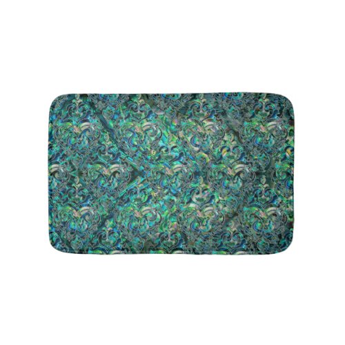 Persian Oriental pattern abalone and silver Bath Mat