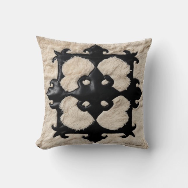 Persian Paradise: Black and White Kilim Cushions (Front)