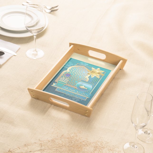Persian Pattern Design Nowruz Gift Serving Tray (Front)