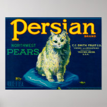 Persian Pear Crate LabelYakima, WA