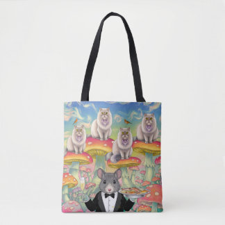 Persian Perspectives in Mushroom Fields  Tote Bag