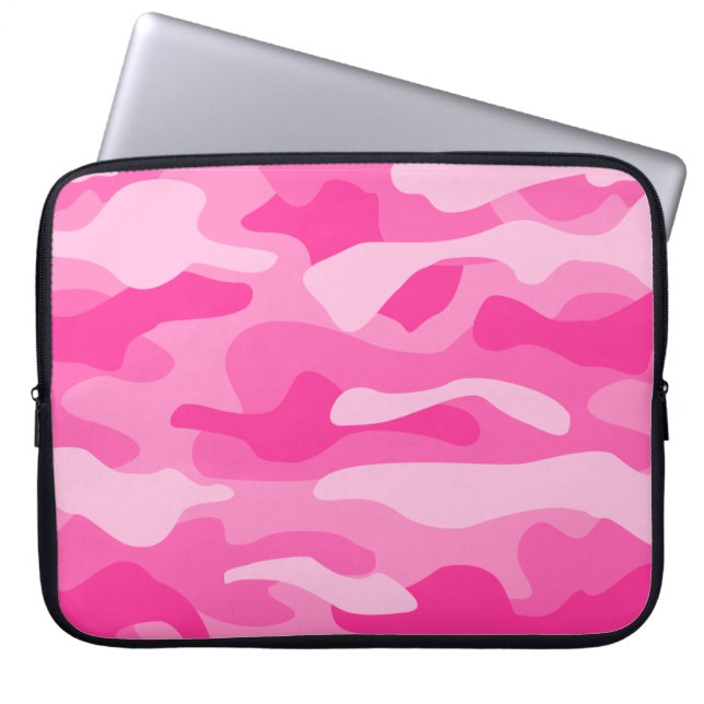Persian Pink Monocolor Camo Laptop Sleeve (Front)