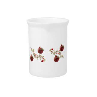 Persian Pomegranate Tree Wall Art | Luxury Botanic Beverage Pitcher