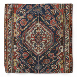 Persian Qashqai Aztec Royal Blue Red  Bandana