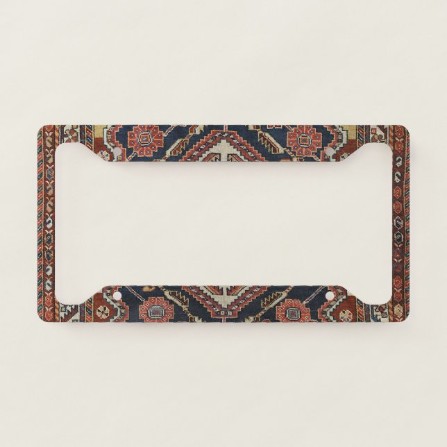 Persian Qashqai Aztec Royal Blue Red  License Plate Frame (Front)