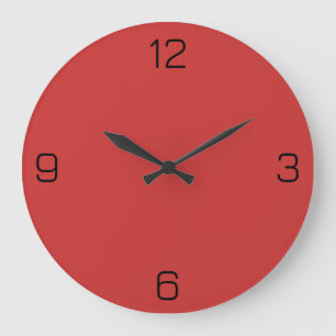 Persian Red CA3433 Color with Add Your Name Option Large Clock