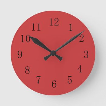 Persian Red Kitchen Wall Clock by Red_Clocks at Zazzle