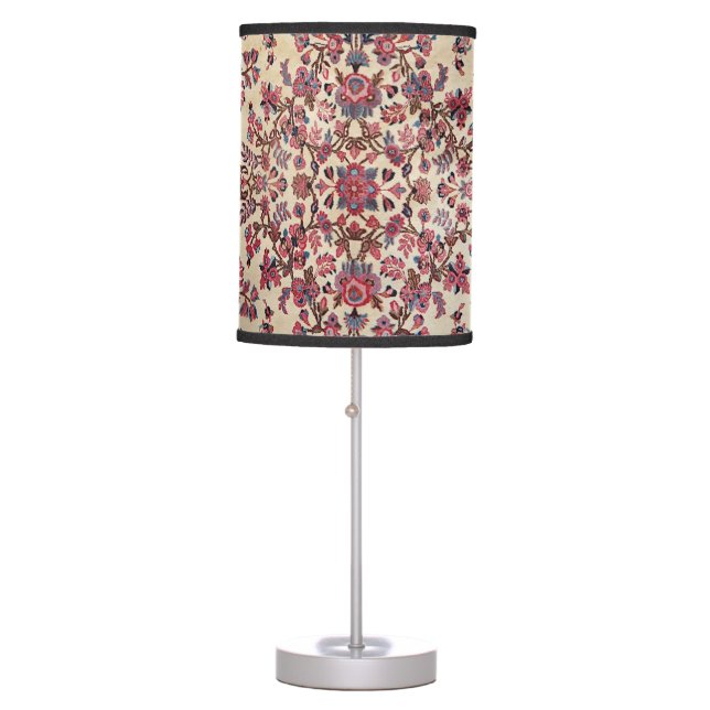 Persian Red Pink Light Blue Purple  Table Lamp (Front)
