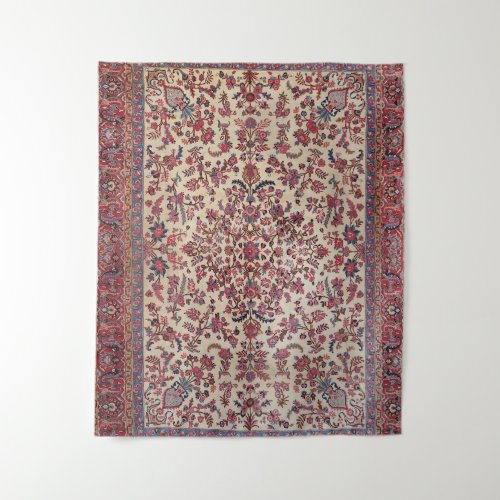Persian Red Pink Light Blue Purple  Tapestry