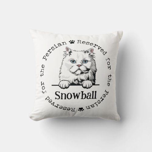 Persian Reserved for the Cat Pillow _ Personalized