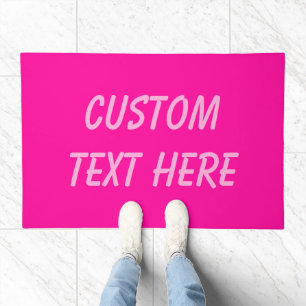 Persian Rose solid deep pink Doormat