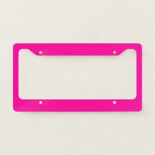 Persian Rose solid deep pink License Plate Frame