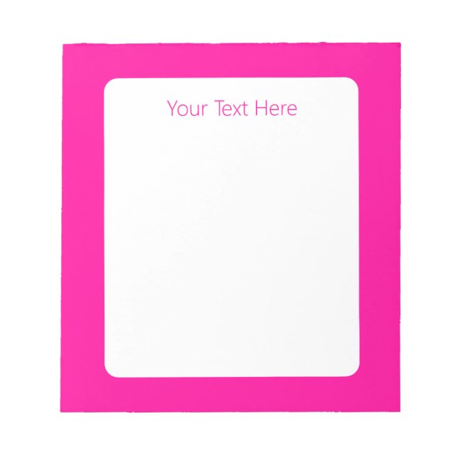 Persian Rose solid deep pink Notepad (Front)
