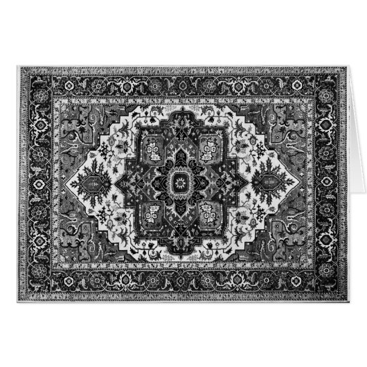PERSIAN RUG - Black & White (Front Horizontal)