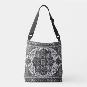 PERSIAN RUG - Black & White Crossbody Bag