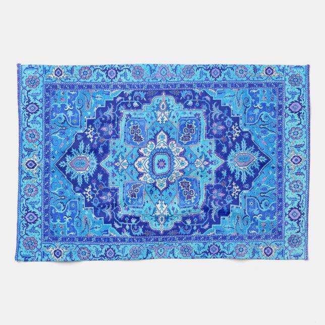PERSIAN RUG - Blue Kitchen Towel (Horizontal)