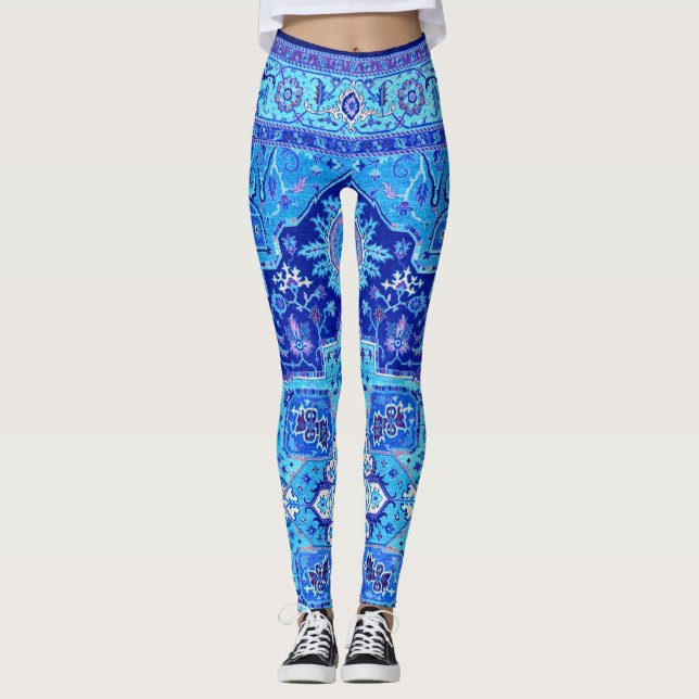 PERSIAN RUG - Blue Leggings (Front)